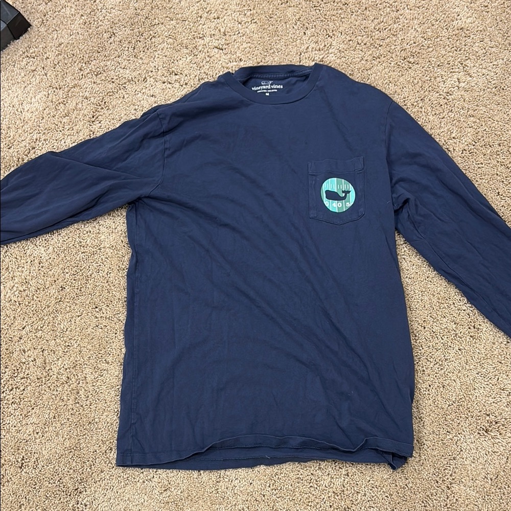 Vineyard Vines Navy Blue Long Sleeve Tee